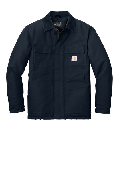Carhartt Duck Traditional Coat - Dark Navy - flat front