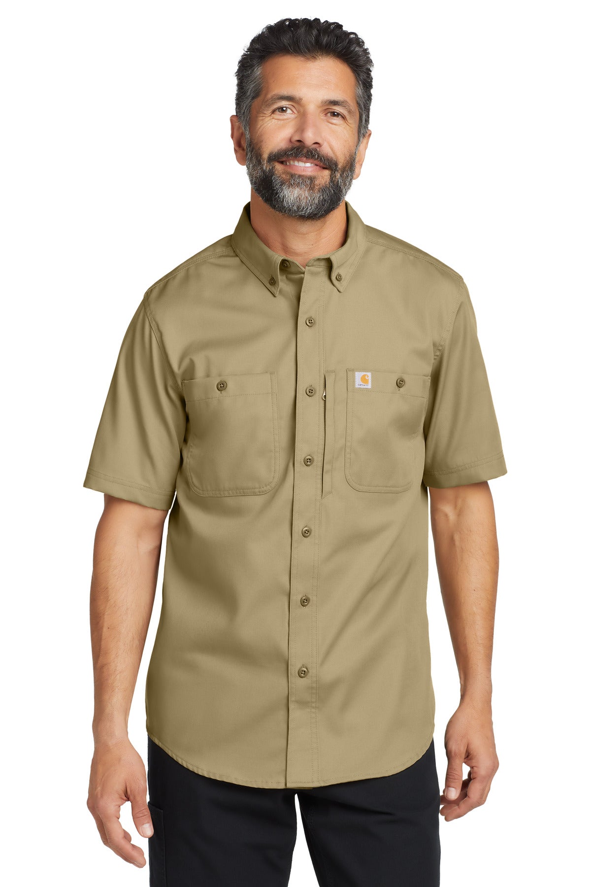 Carhartt Rugged ProfessionalSeries Short Sleeve Shirt - Dark Khaki - front