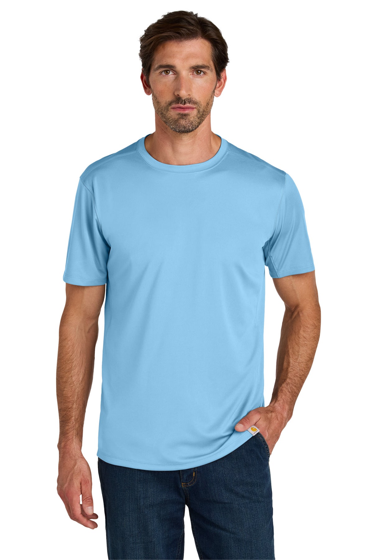 Carhartt Force Sun Defender Short Sleeve T-Shirt - Fresh Water Blue - front