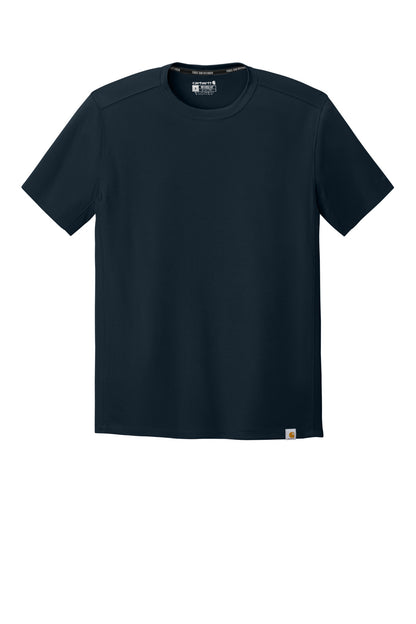 Carhartt Force Sun Defender Short Sleeve T-Shirt - Navy - flat front