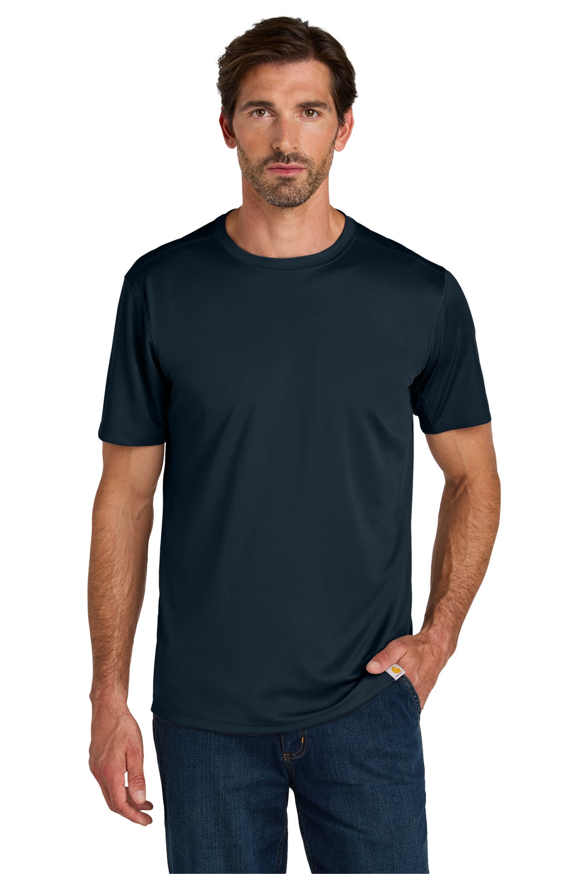 Carhartt Force Sun Defender Short Sleeve T-Shirt - Navy - front
