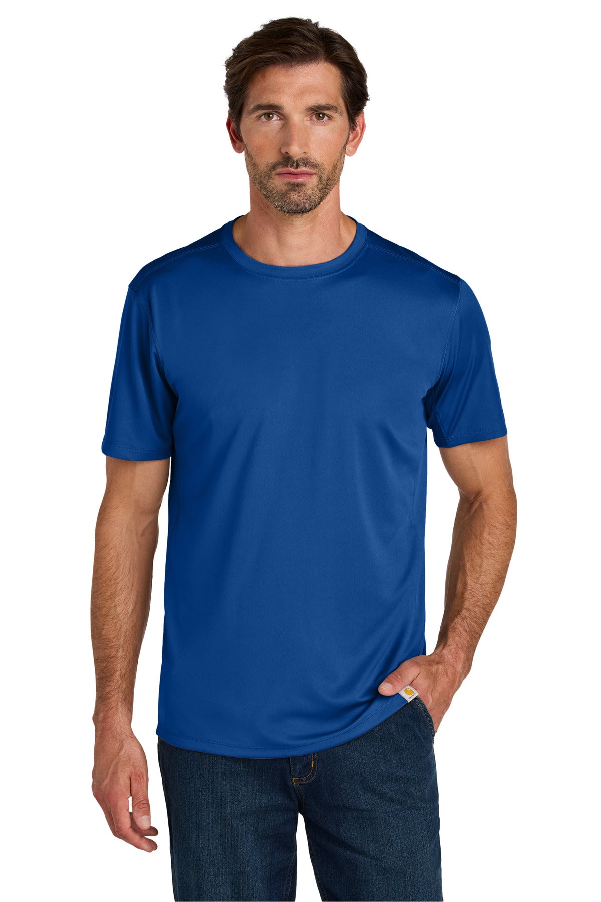 Carhartt Force Sun Defender Short Sleeve T-Shirt - Royal Glass Blue - front