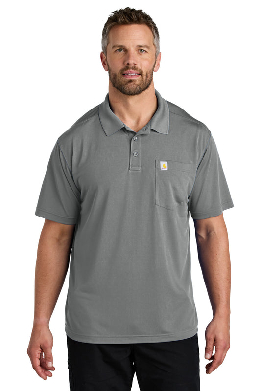 Carhartt Force Snag-Resistant Pocket Polo - Asphalt Grey - front