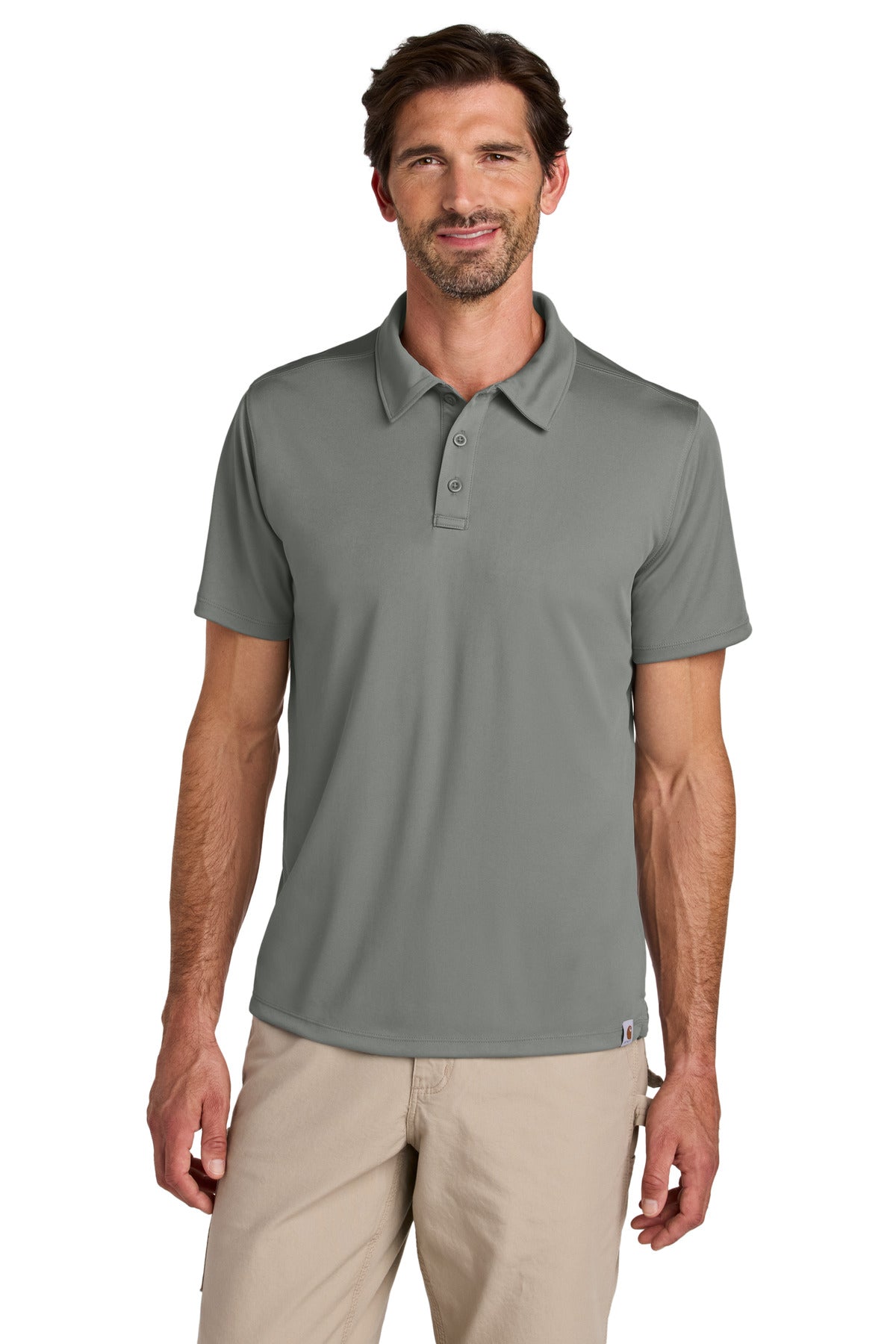 Carhartt Force Sun Defender Polo - Asphalt Grey - front