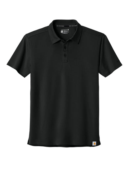 Carhartt Force Sun Defender Polo - Black - flat front