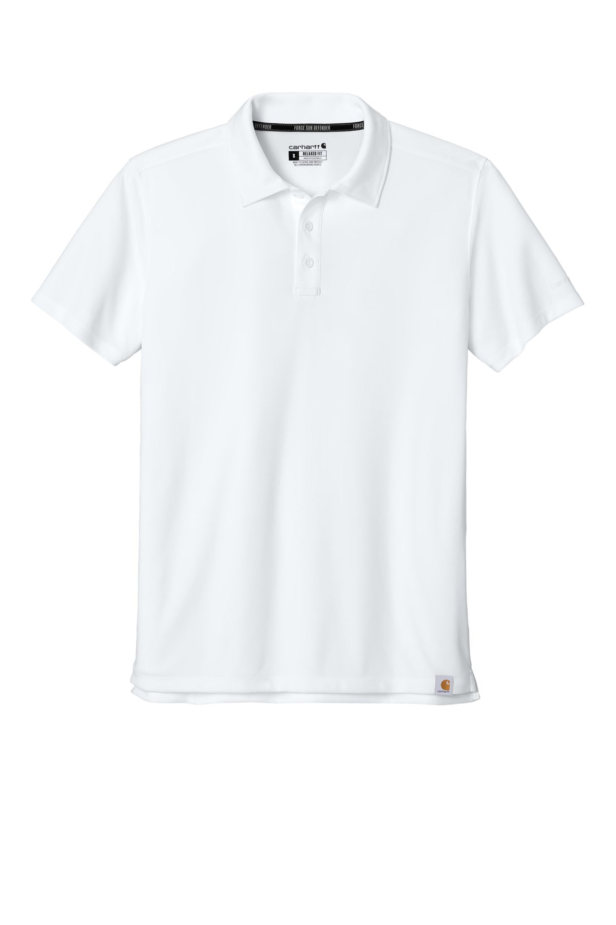 Carhartt Force Sun Defender Polo - White - flat front