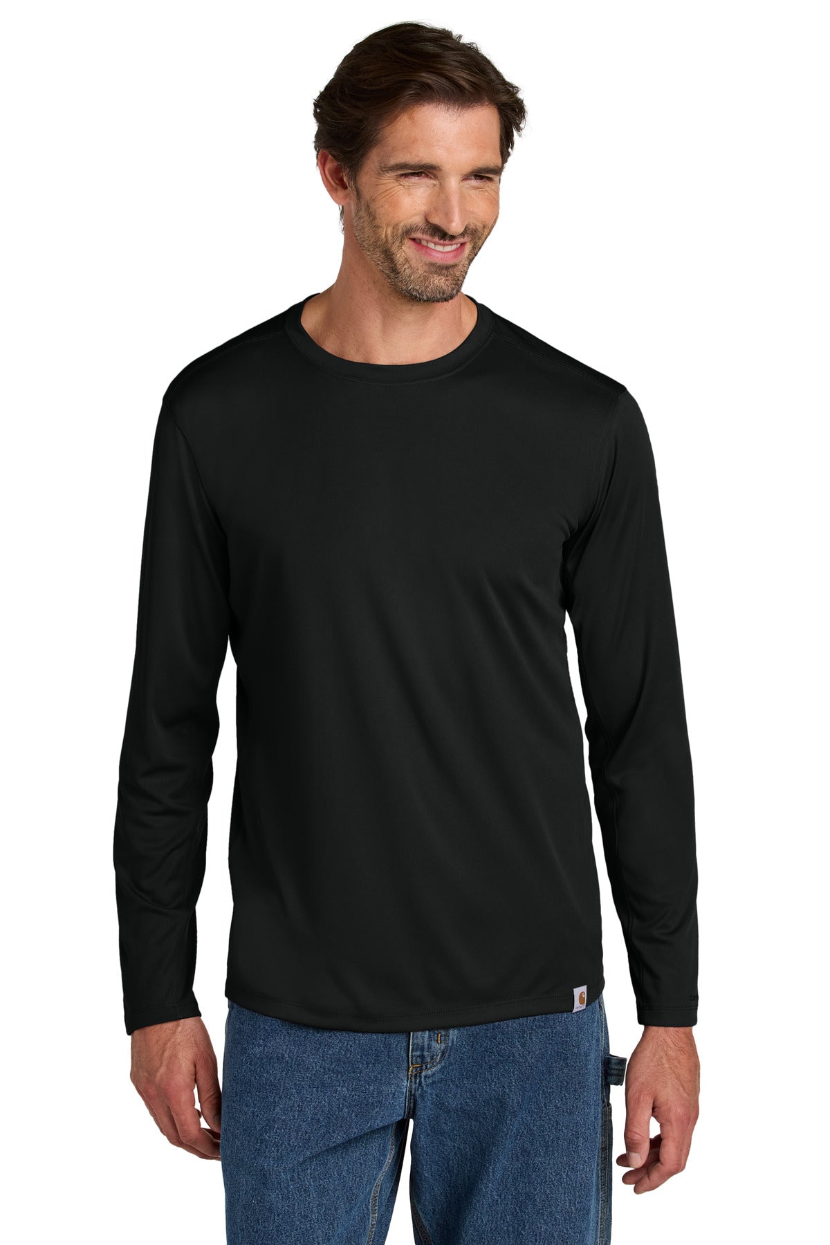 Carhartt Force Sun Defender Long Sleeve T-Shirt - Black - front