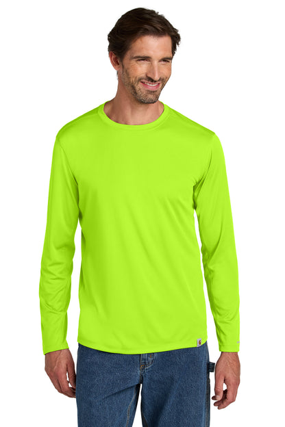 Carhartt Force Sun Defender Long Sleeve T-Shirt - Brite Lime - front