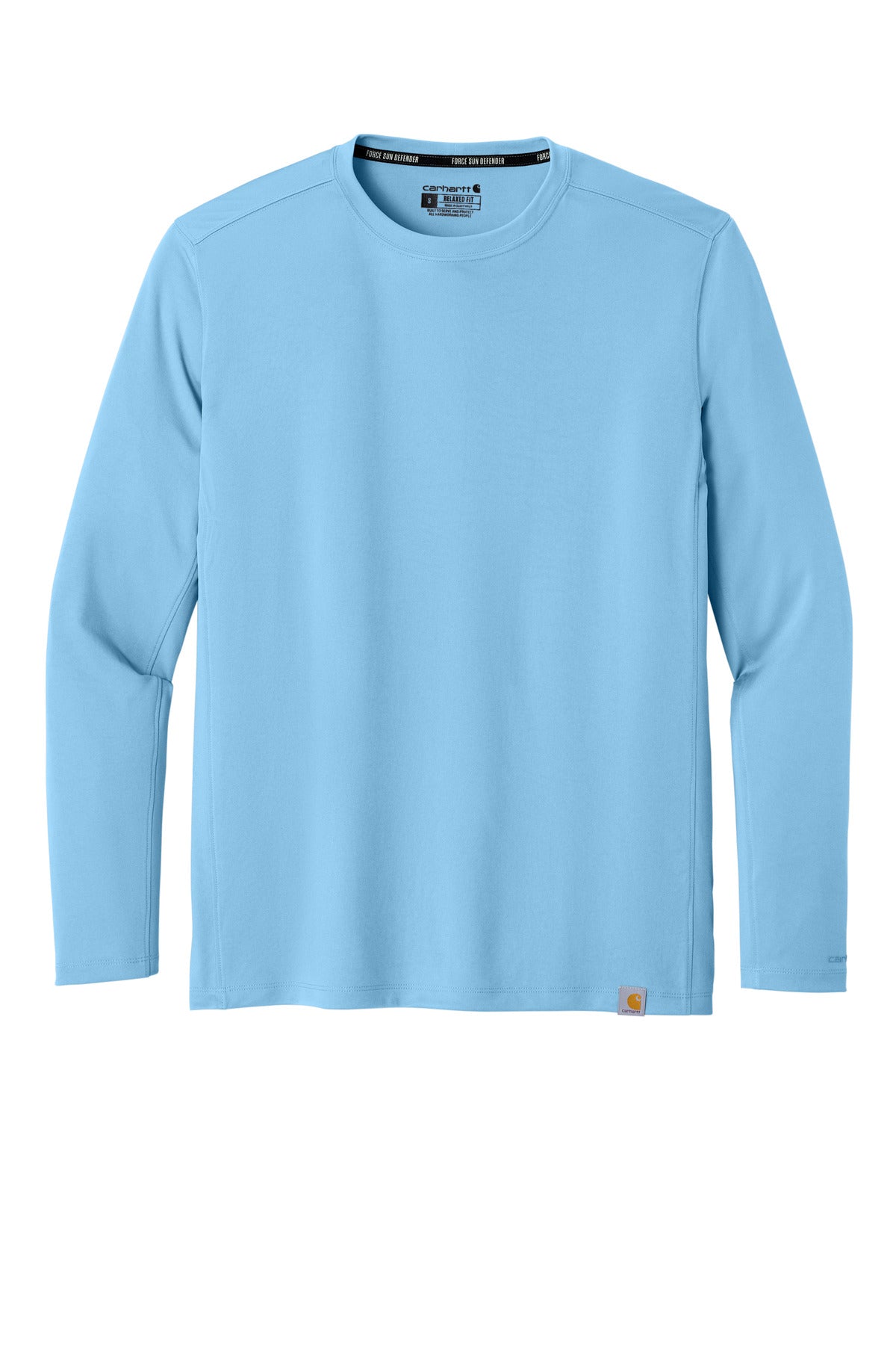Carhartt Force Sun Defender Long Sleeve T-Shirt - Fresh Water Blue - flat front