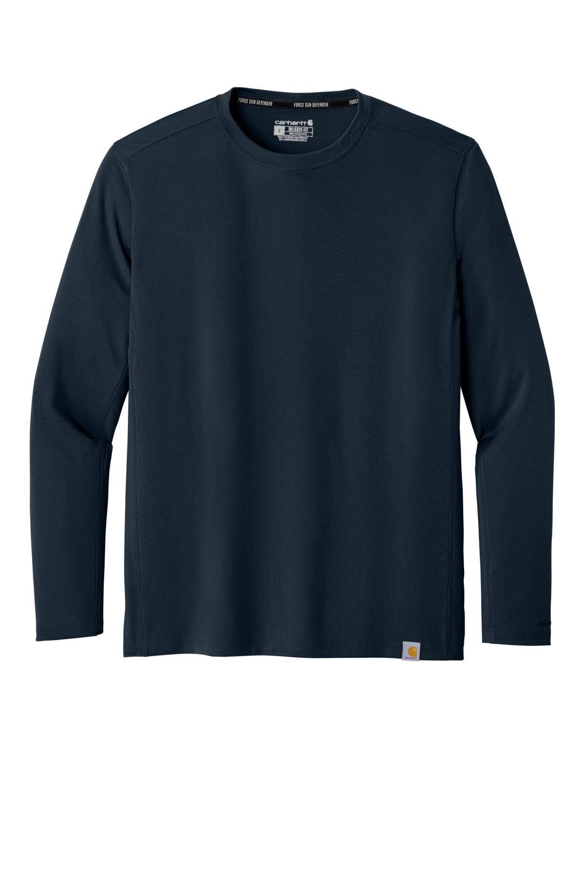 Carhartt Force Sun Defender Long Sleeve T-Shirt - Navy - flat front