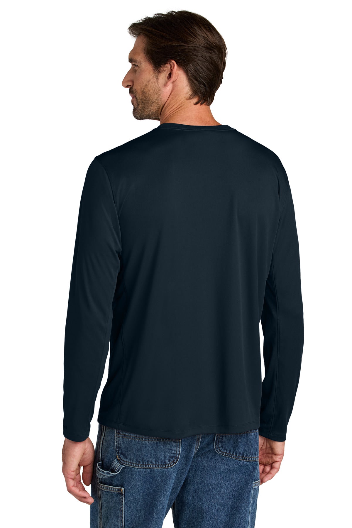 Carhartt Force Sun Defender Long Sleeve T-Shirt - Navy - back