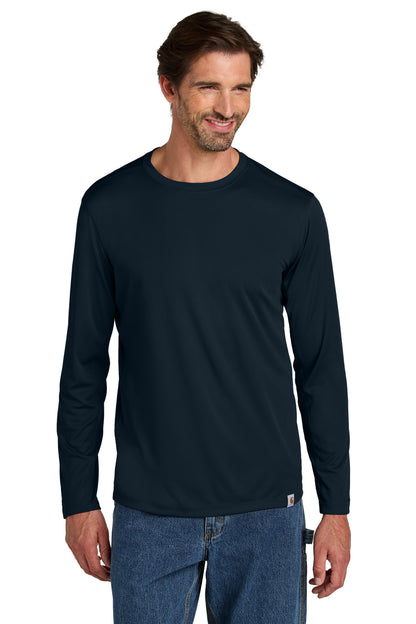 Carhartt Force Sun Defender Long Sleeve T-Shirt - Navy - front