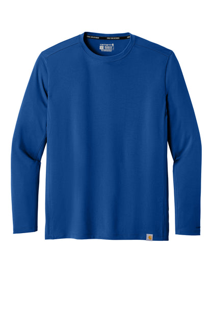 Carhartt Force Sun Defender Long Sleeve T-Shirt - Royal Glass Blue - flat front