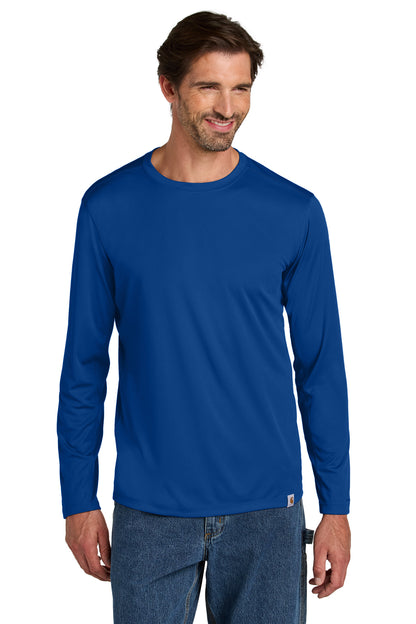 Carhartt Force Sun Defender Long Sleeve T-Shirt - Royal Glass Blue - front