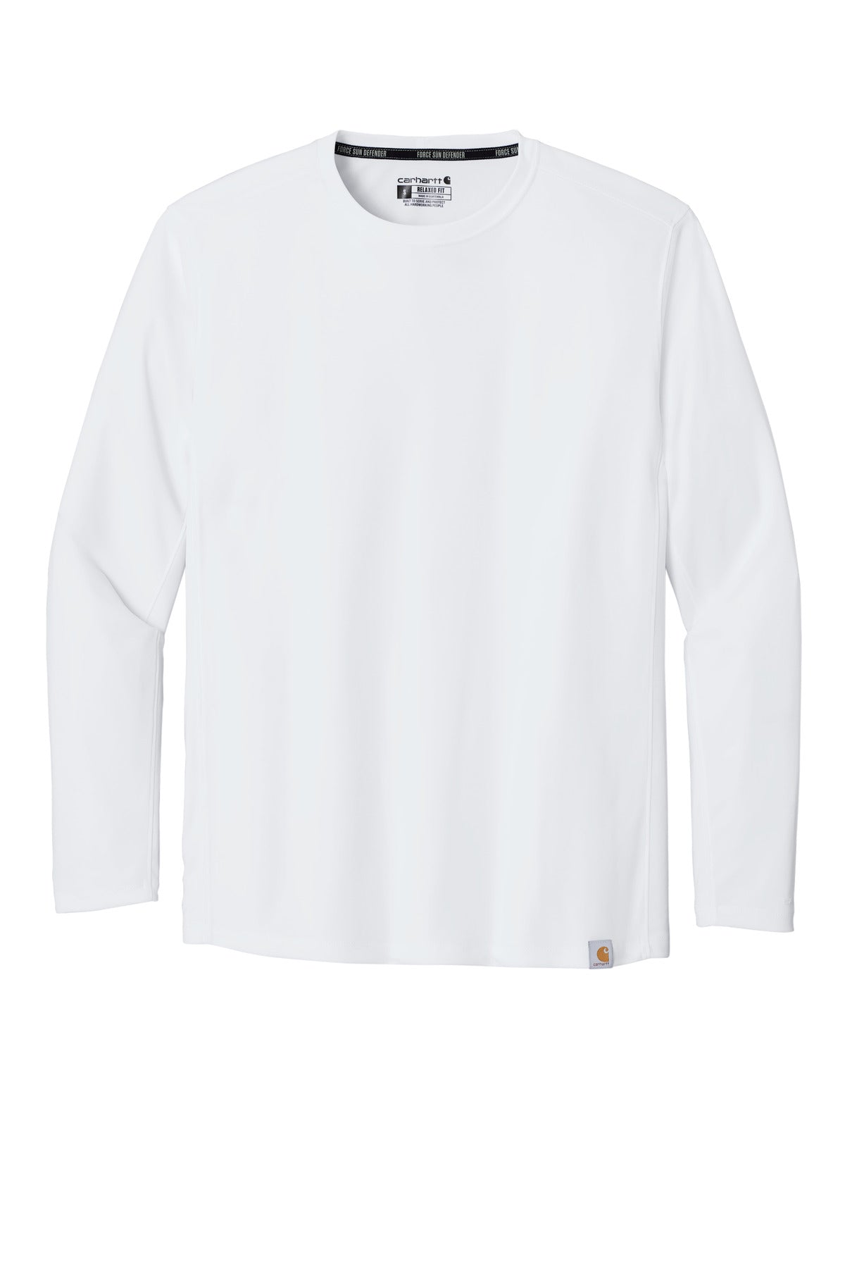Carhartt Force Sun Defender Long Sleeve T-Shirt - White - flat front