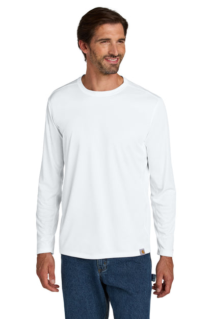 Carhartt Force Sun Defender Long Sleeve T-Shirt - White - front