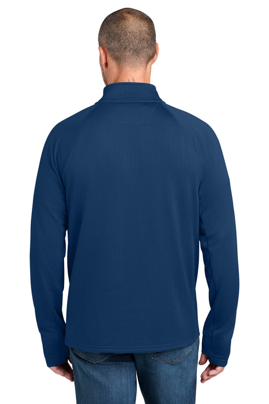 Carhartt Force 1/2-Zip Grid Fleece - Dark Cobalt Blue - back