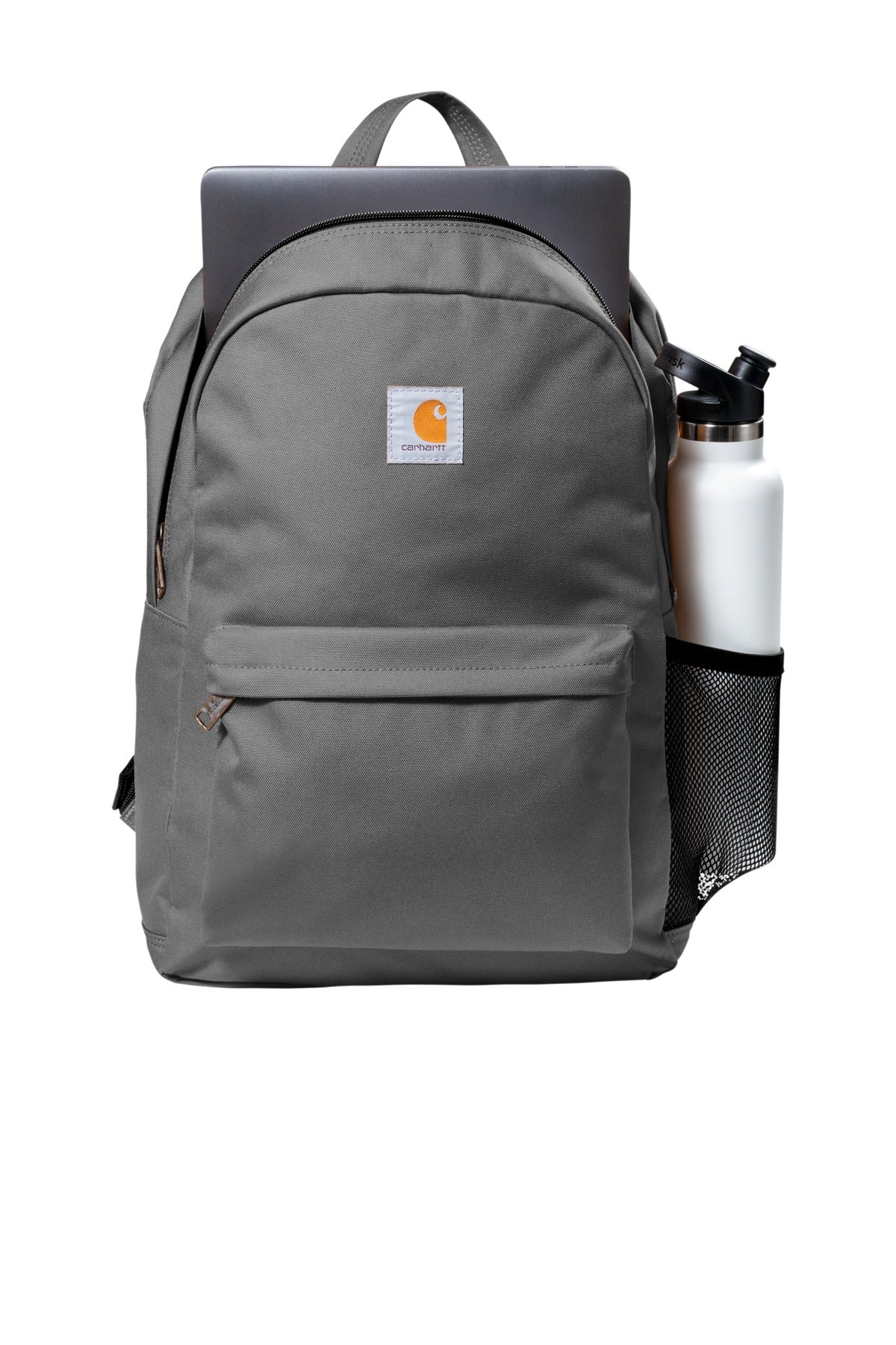 Carhartt Canvas Backpack - Grey - flat front
