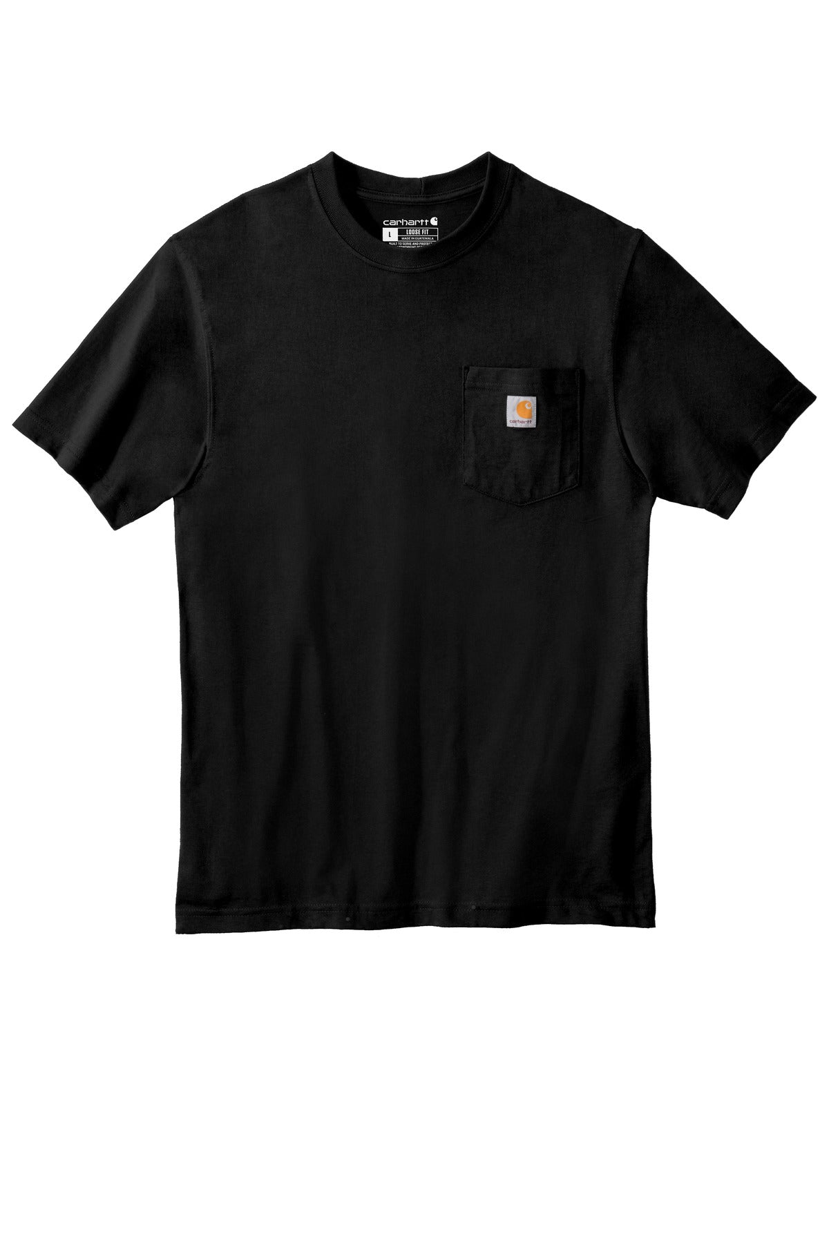 Carhartt Tall Workwear Pocket Short Sleeve T-Shirt - Black - flat front