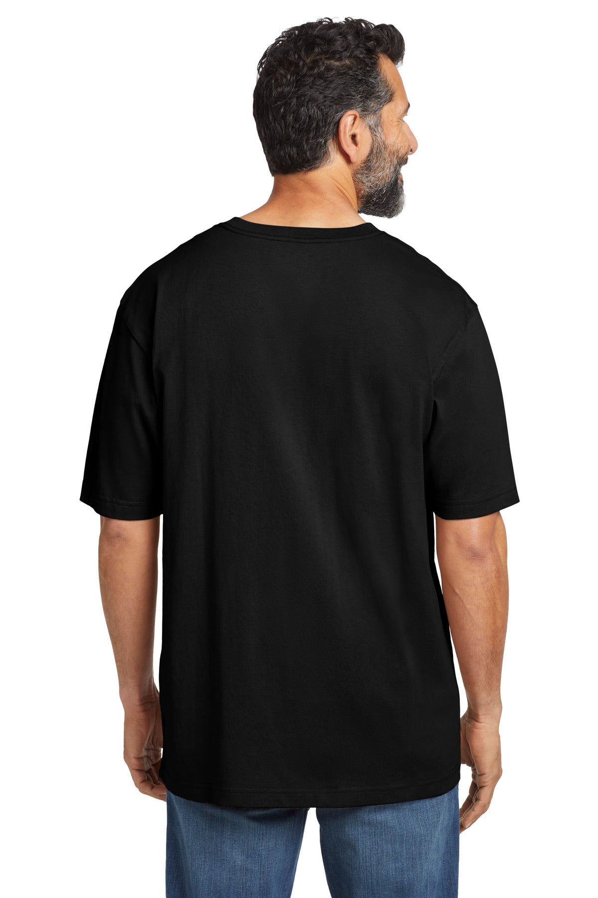 Carhartt Tall Workwear Pocket Short Sleeve T-Shirt - Black - back