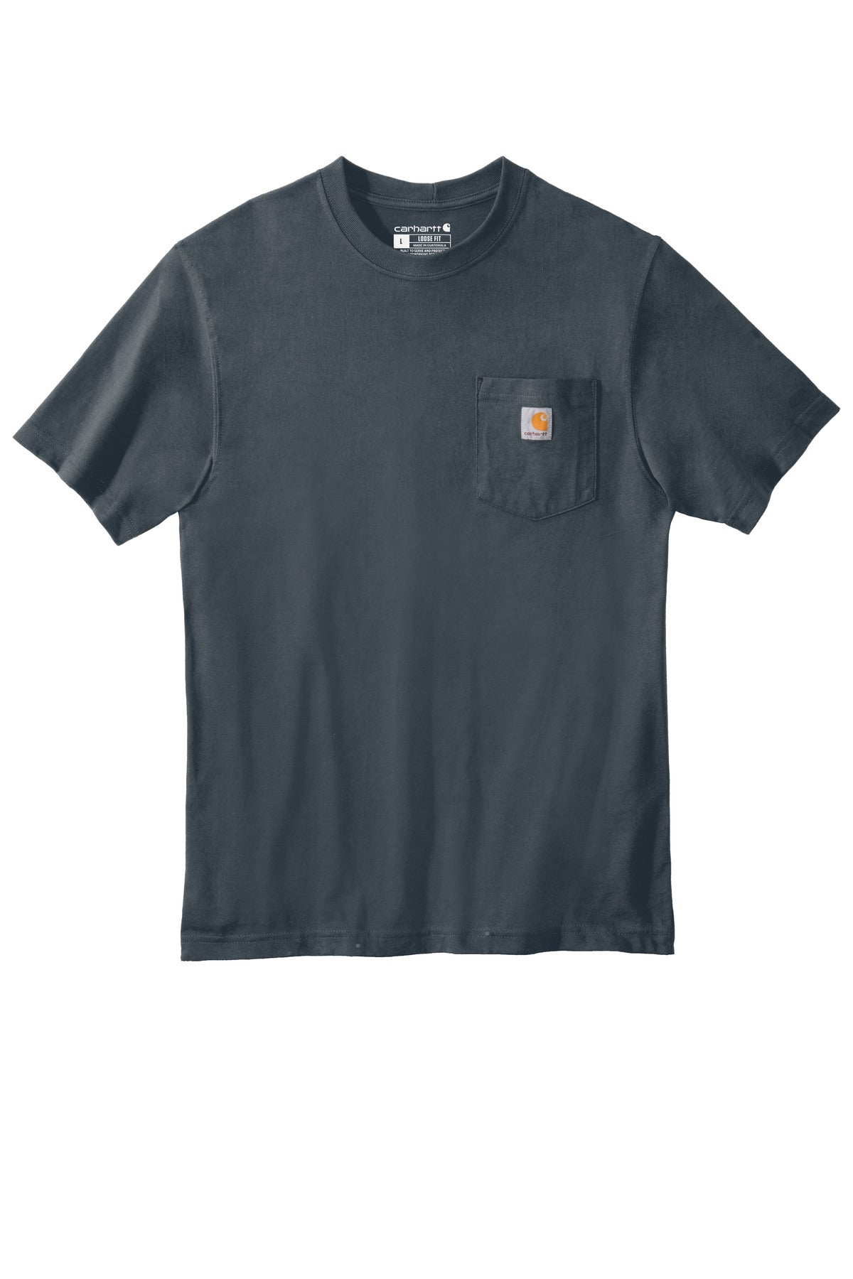 Carhartt Tall Workwear Pocket Short Sleeve T-Shirt - Bluestone - flat front