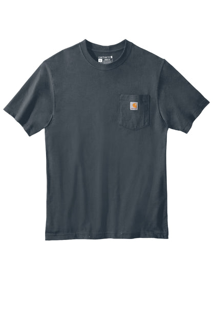 Carhartt Tall Workwear Pocket Short Sleeve T-Shirt - Bluestone - flat front