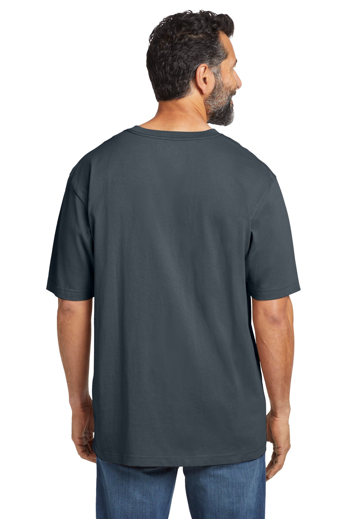 Carhartt Tall Workwear Pocket Short Sleeve T-Shirt - Bluestone - back