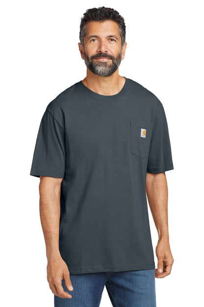 Carhartt Tall Workwear Pocket Short Sleeve T-Shirt - Bluestone - front