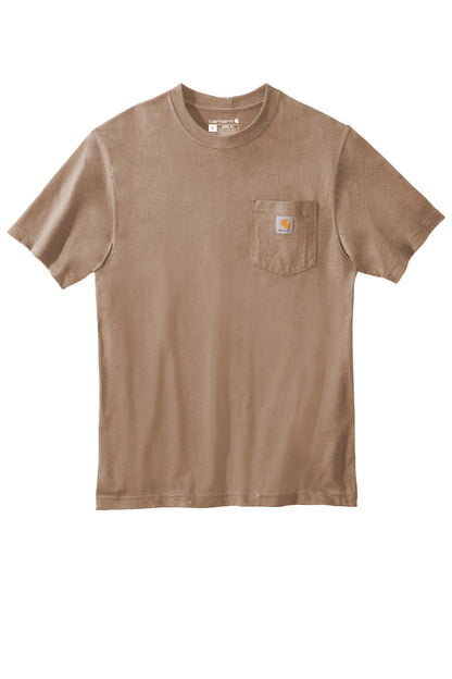 Carhartt Tall Workwear Pocket Short Sleeve T-Shirt - Desert - flat front