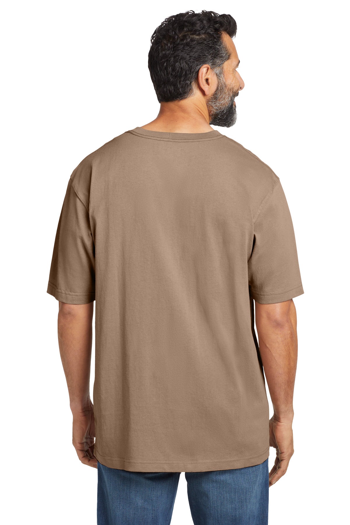 Carhartt Tall Workwear Pocket Short Sleeve T-Shirt - Desert - back