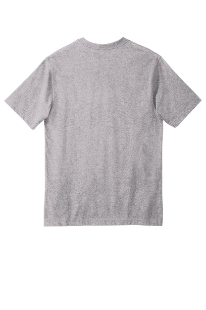 Carhartt Tall Workwear Pocket Short Sleeve T-Shirt - Heather Grey - flat back