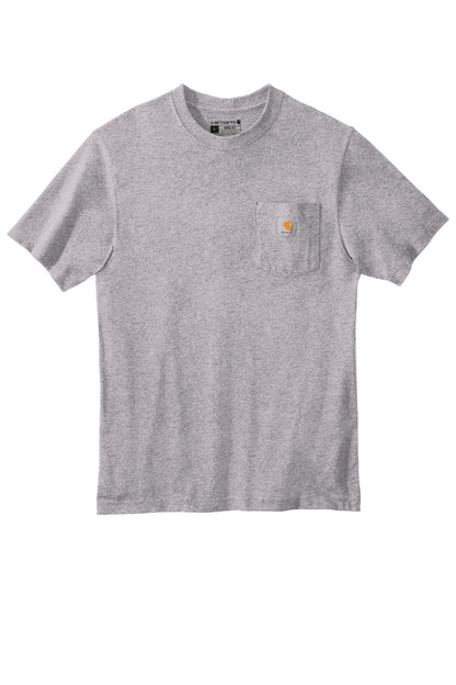 Carhartt Tall Workwear Pocket Short Sleeve T-Shirt - Heather Grey - flat front