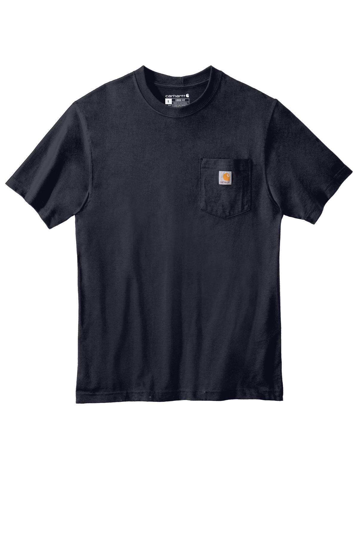 Carhartt Tall Workwear Pocket Short Sleeve T-Shirt - Navy - flat front