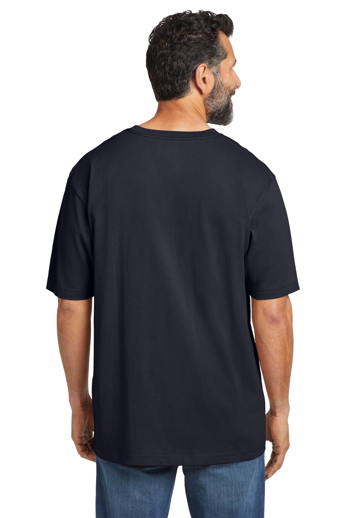 Carhartt Tall Workwear Pocket Short Sleeve T-Shirt - Navy - back