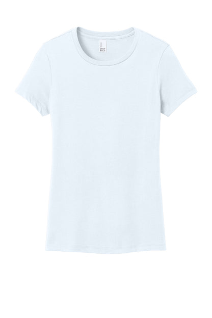 District Women's Perfect Weight Tee - Bright White - flat front