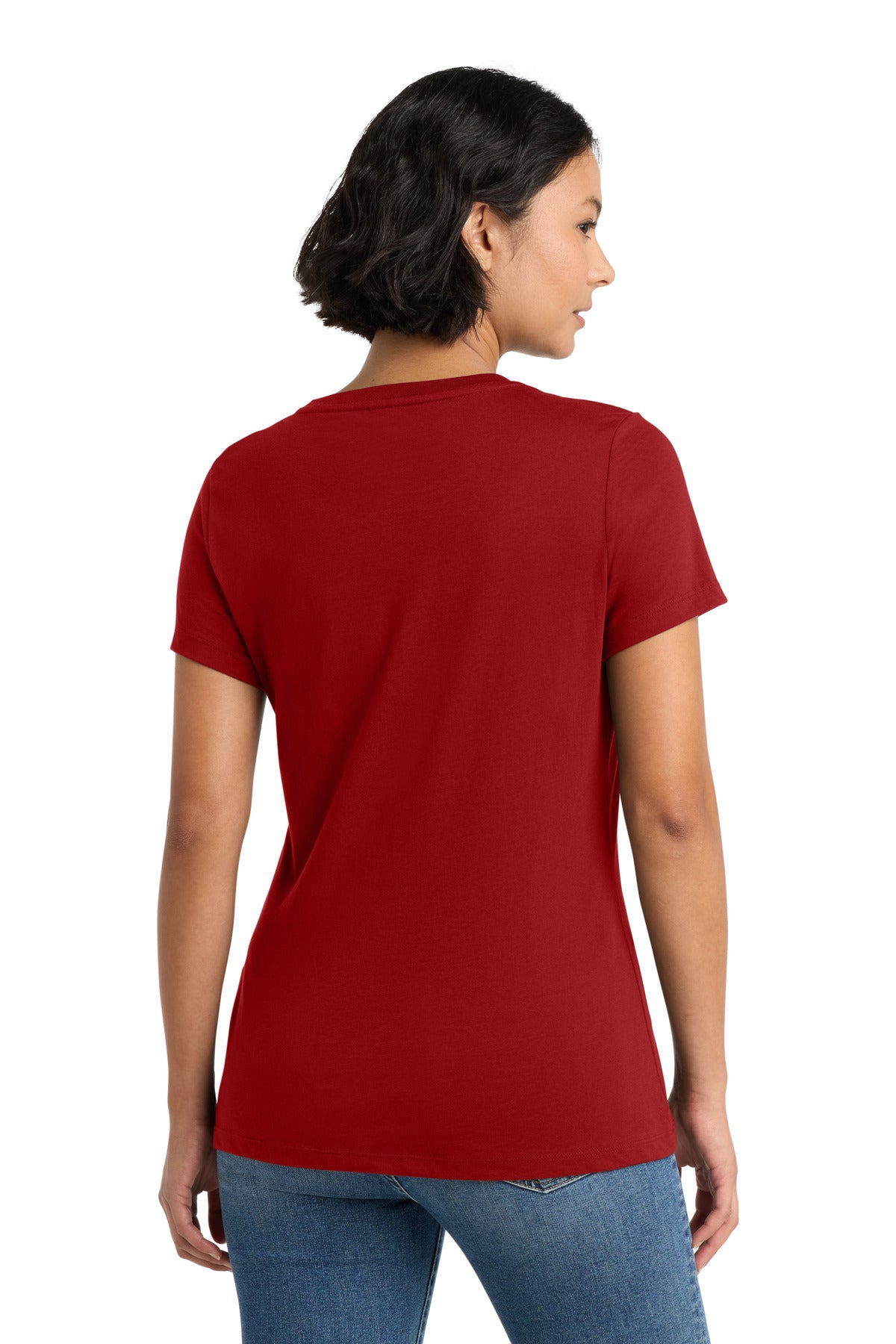 District Women's Perfect Weight Tee - Classic Red - back