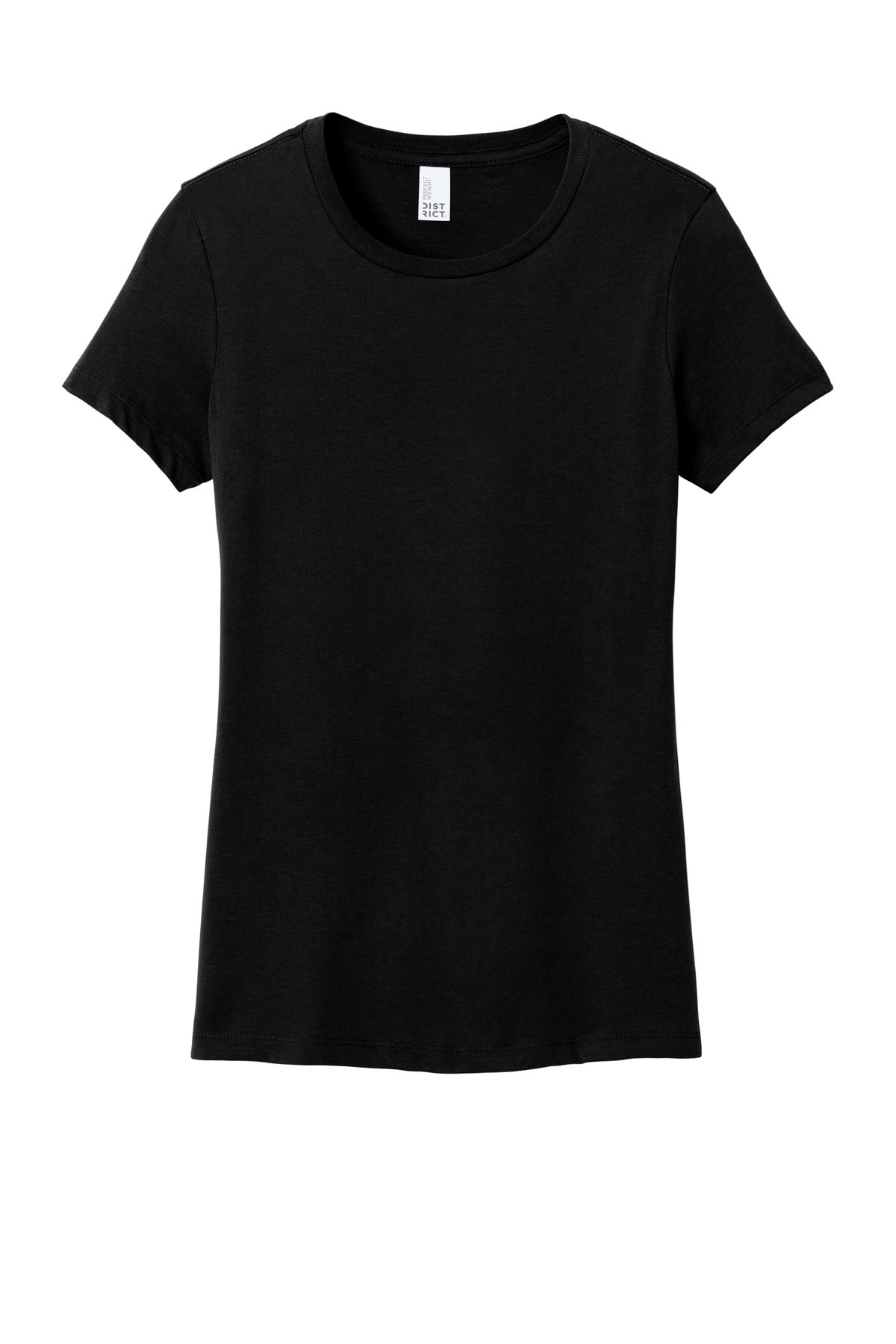 District Women's Perfect Weight Tee - Jet Black - flat front