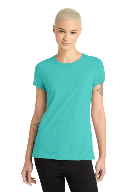 District Women's Perfect Blend CVC Tee - Aqua Heather - front