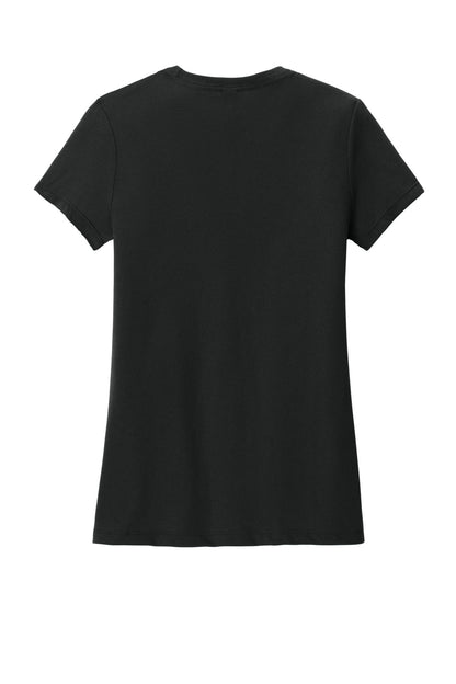 District Women's Perfect Blend CVC Tee - Black - flat back