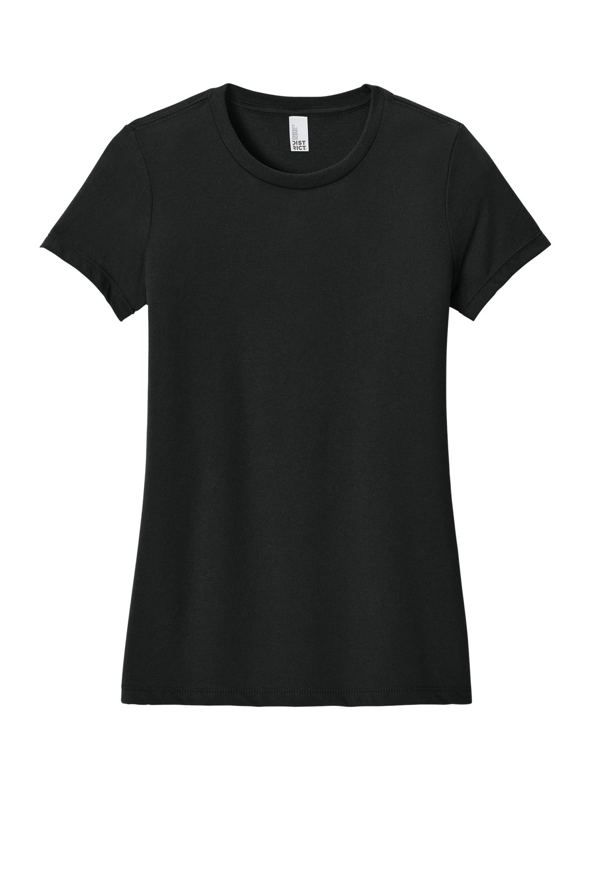 District Women's Perfect Blend CVC Tee - Black - flat front