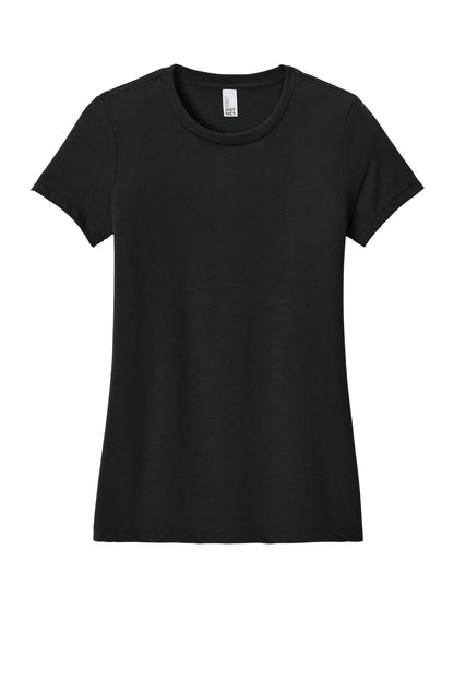 District Women's Perfect Blend CVC Tee - Black - flat front
