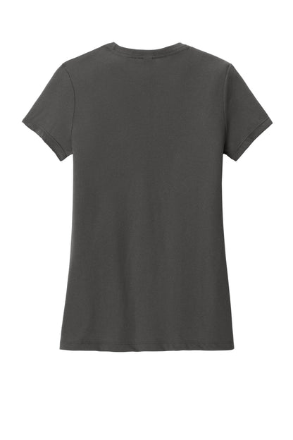 District Women's Perfect Blend CVC Tee - Charcoal - flat back