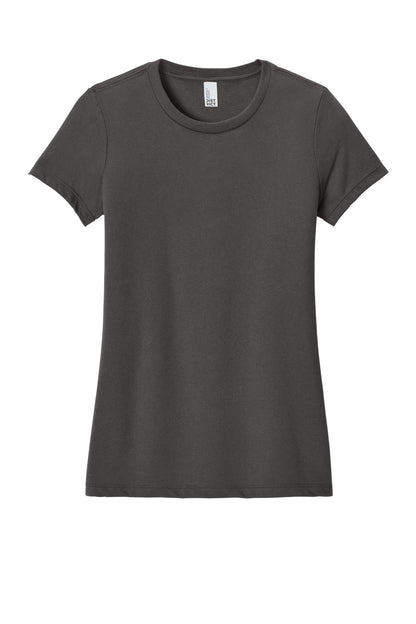 District Women's Perfect Blend CVC Tee - Charcoal - flat front