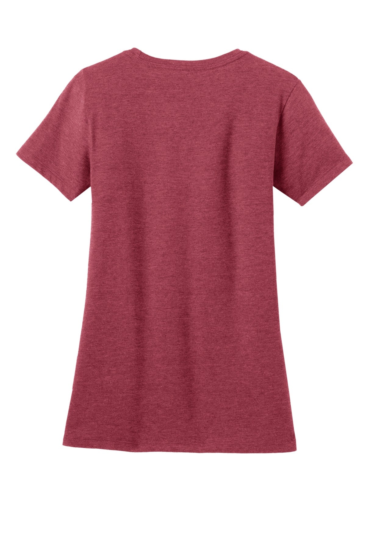 District Women's Perfect Blend CVC Tee - Heathered Red - flat back