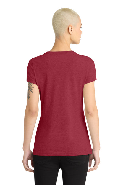 District Women's Perfect Blend CVC Tee - Heathered Red - back