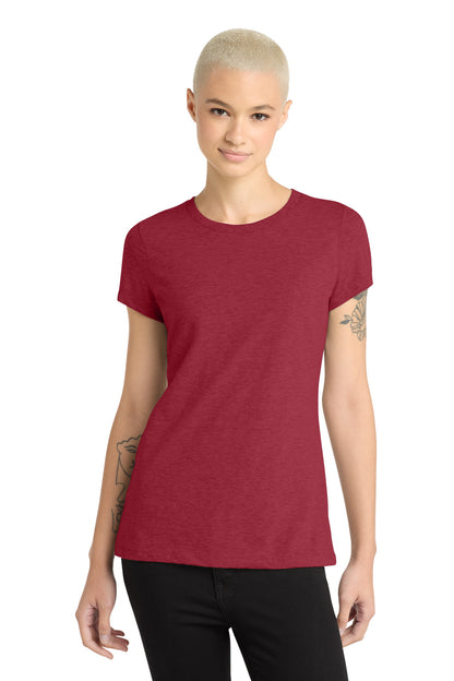 District Women's Perfect Blend CVC Tee - Heathered Red - front