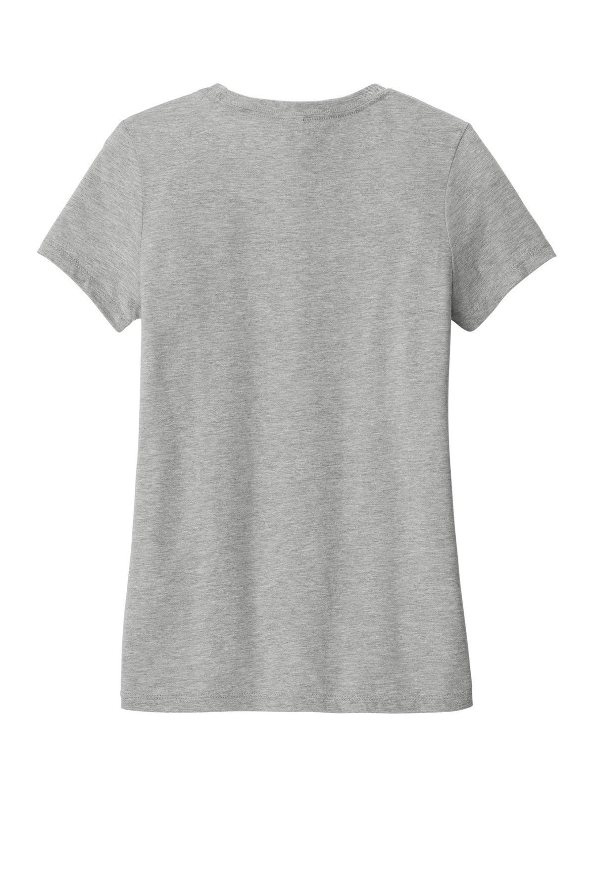District Women's Perfect Blend CVC Tee - Light Heather Grey - flat back