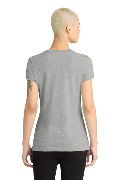 District Women's Perfect Blend CVC Tee - Light Heather Grey - back