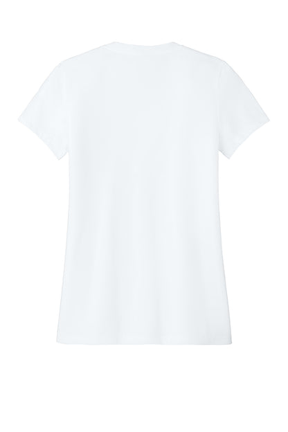 District Women's Perfect Blend CVC Tee - White - flat back