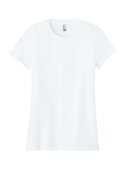 District Women's Perfect Blend CVC Tee - White - flat front